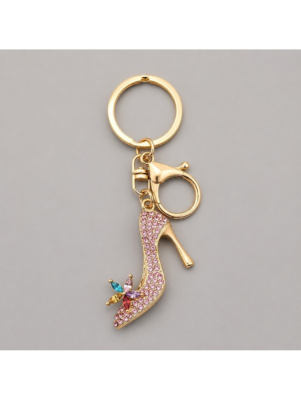2" Rhinestone High Heel Keychain – Pink